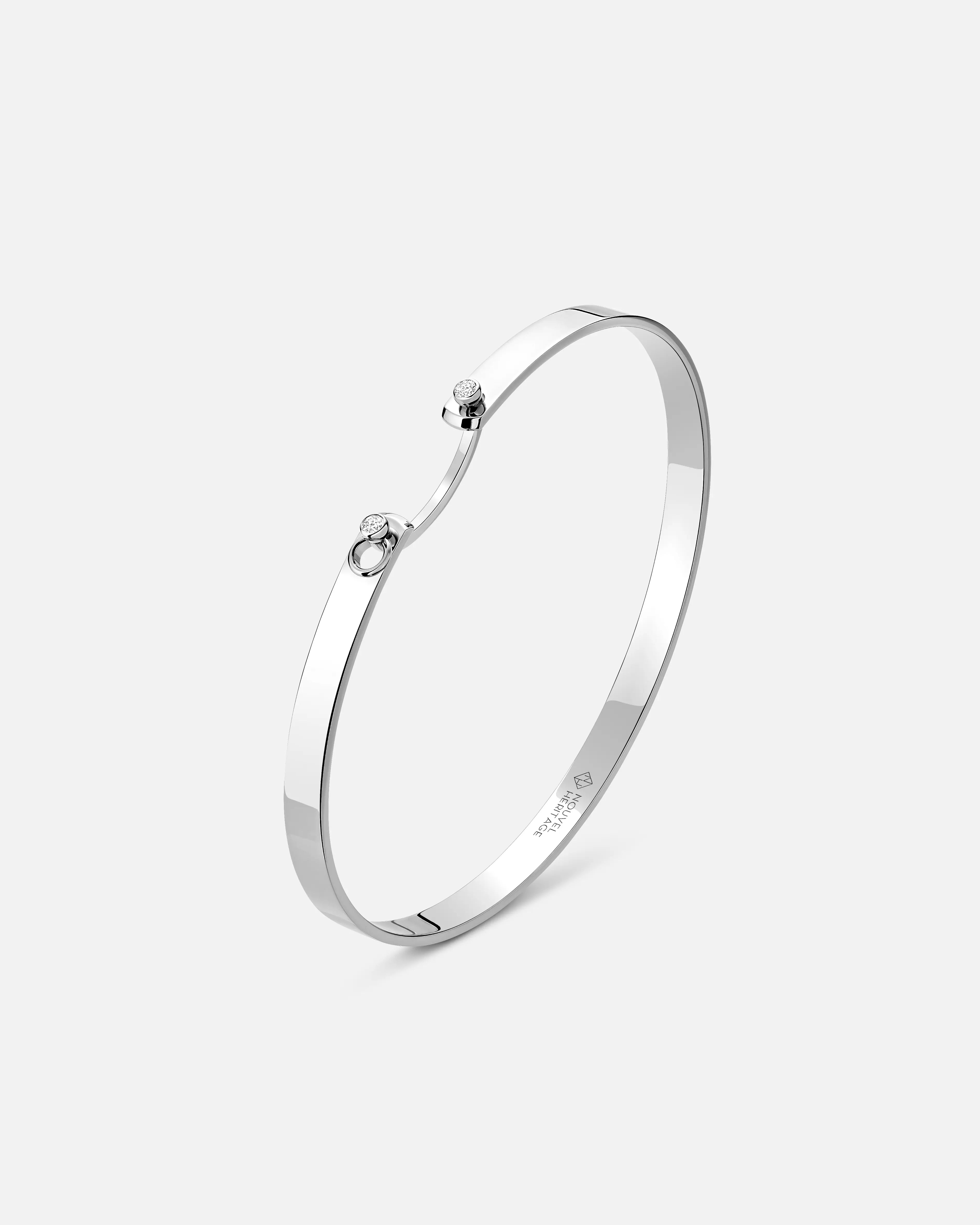 Monday Morning Mood Bangle in White Gold