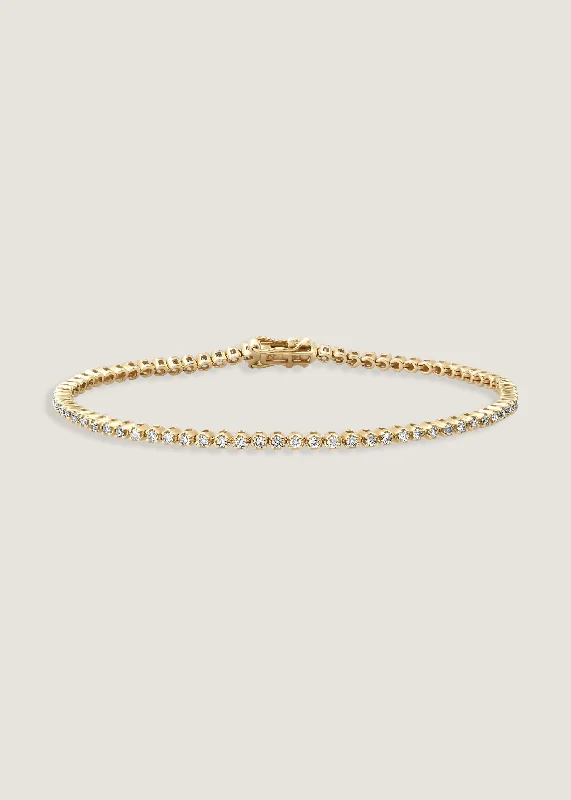 Petite Madison Tennis Bracelet Diamond Yellow Gold