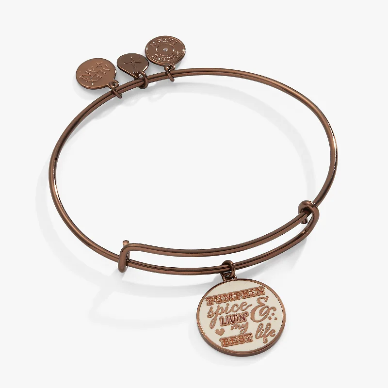 Pumpkin Spice Mantra Charm Bangle