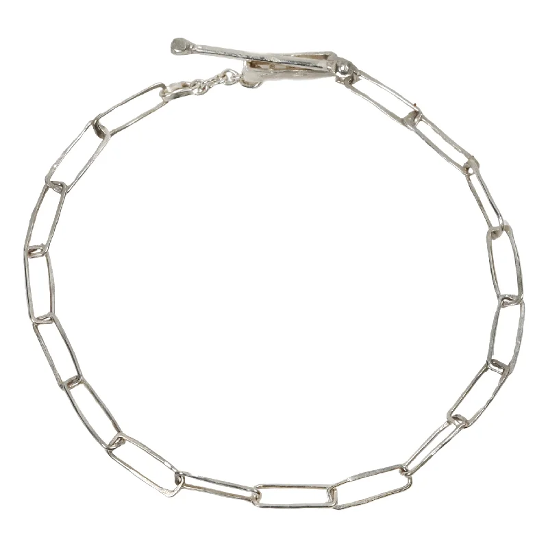 minimalist crystal quartz ring The "Big Sweetie" Sterling Silver Handmade Rectangular Link Bracelet