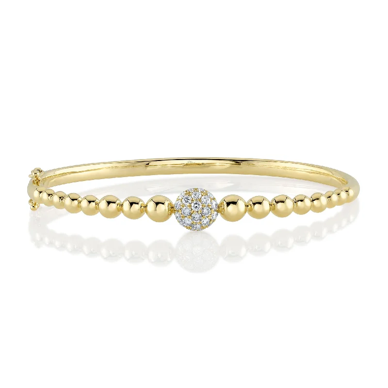 0.49CT DIAMOND PAVE CIRCLE BANGLE