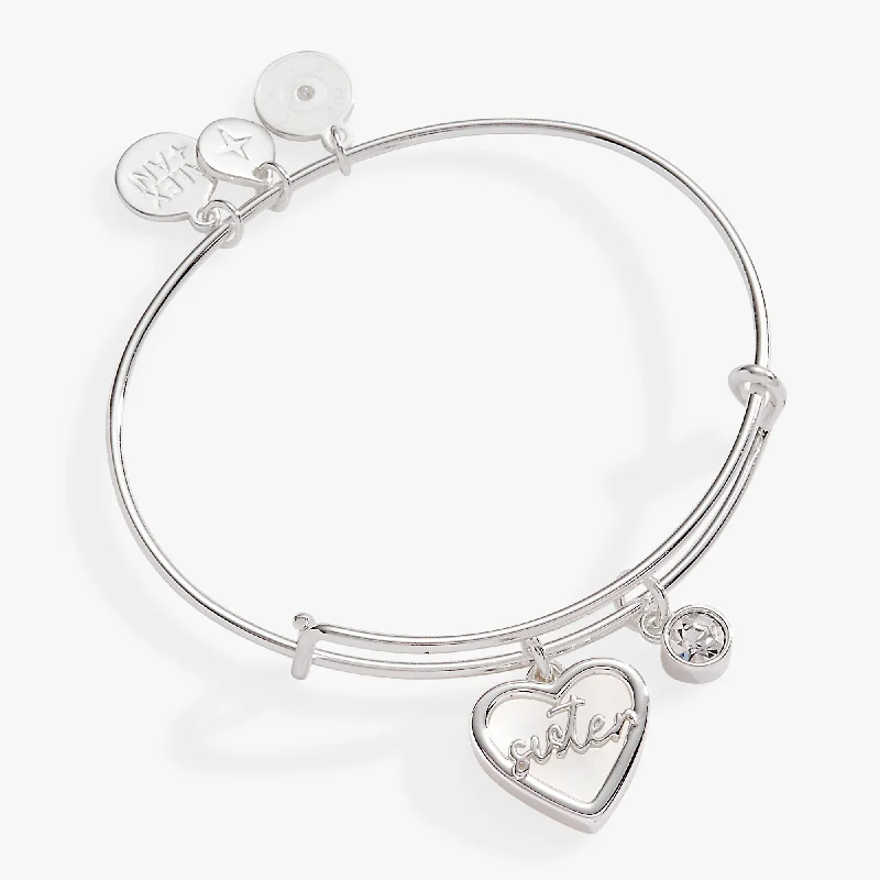 oval cut engagement ring platinum Sister Mother of Pearl Bangle