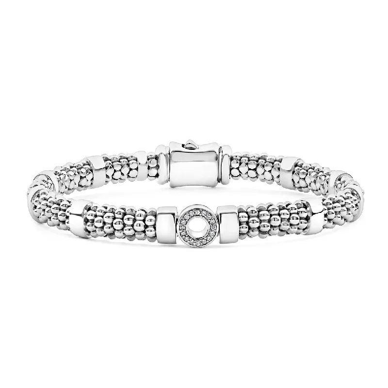 silver wedding band with engraving Small Single Station Diamond Circle Caviar Bracelet silver wedding band with engraving Small Single Station Diamond Circle Caviar Bracelet