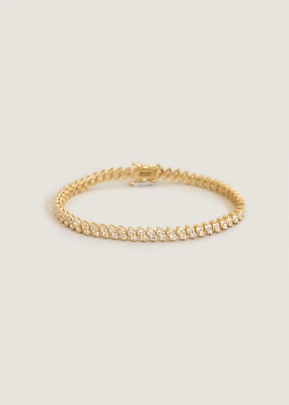 Sofia Marquise Shaped Tennis Bracelet Diamond