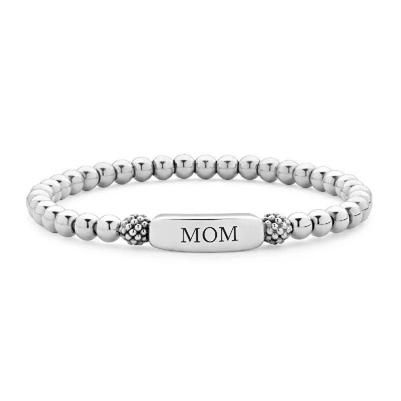 handcrafted crystal quartz ring Stretch Bead Mom Bracelet