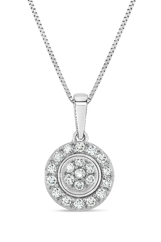 gemstone teardrop earrings 0.30CTW White Gold Diamond Pendant