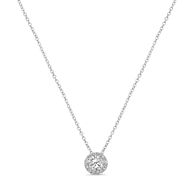 men’s tungsten wedding ring 0.50CT Diamond Halo Pendant