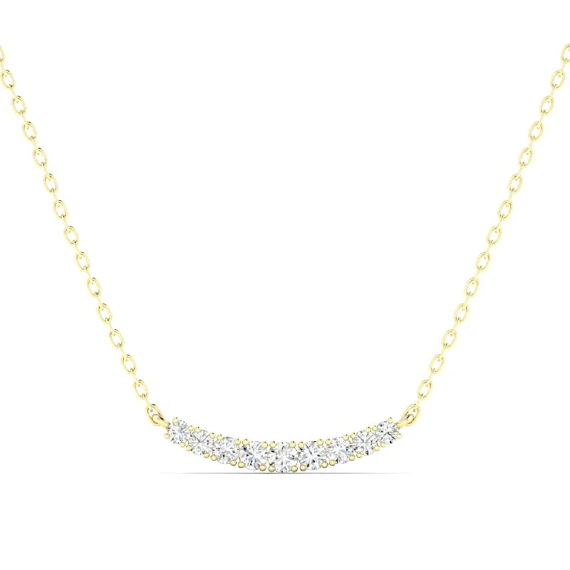 heart pendant necklace gold 1.00CTW Lab Grown Necklace