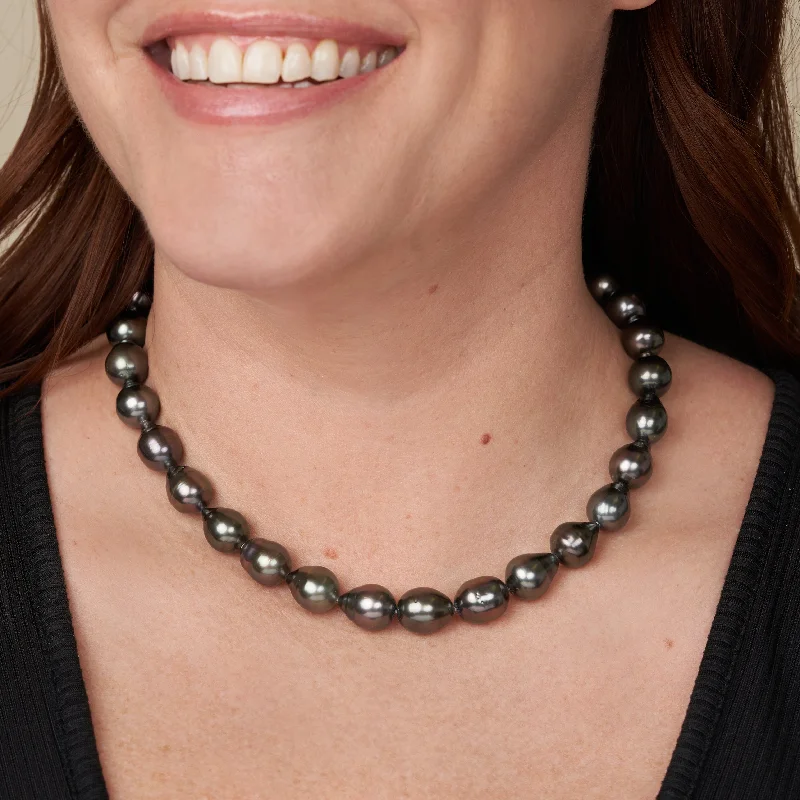 dainty snake ring gold 10.9-11.8 mm AA+/AAA Tahitian Drop Pearl Necklace