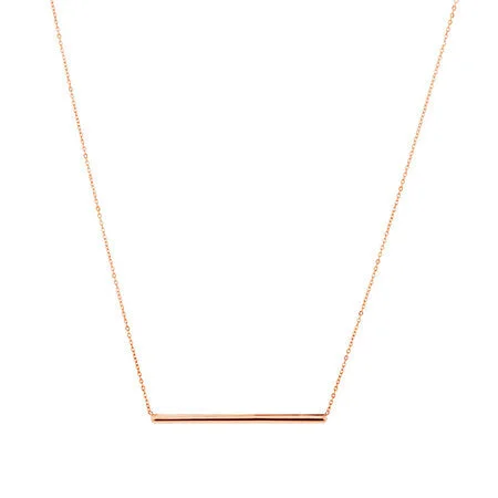 dainty beaded stretch bracelet Rose Gold Bar Necklace