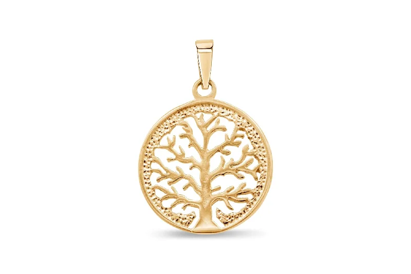 thin gold wire earrings 10kt Yellow Gold Oval Tree Of Life Pendant