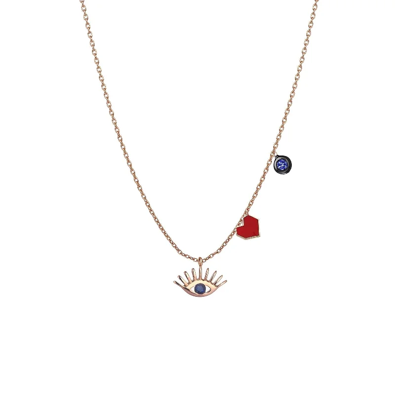 small diamond nose stud 10th Eye Love Necklace