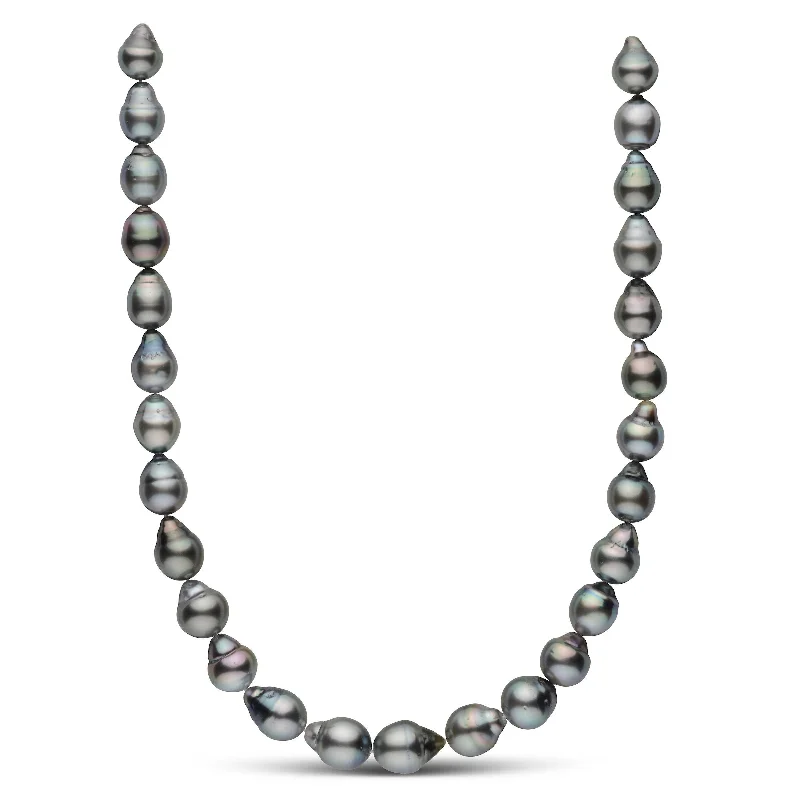 vintage Victorian brooch pin 11.2-13.0 mm AA+/AAA Tahitian Drop Pearl Necklace