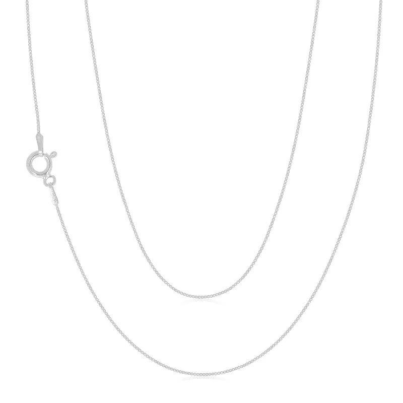 bold gothic skull necklace Sterling Silver 45cm Box Chain