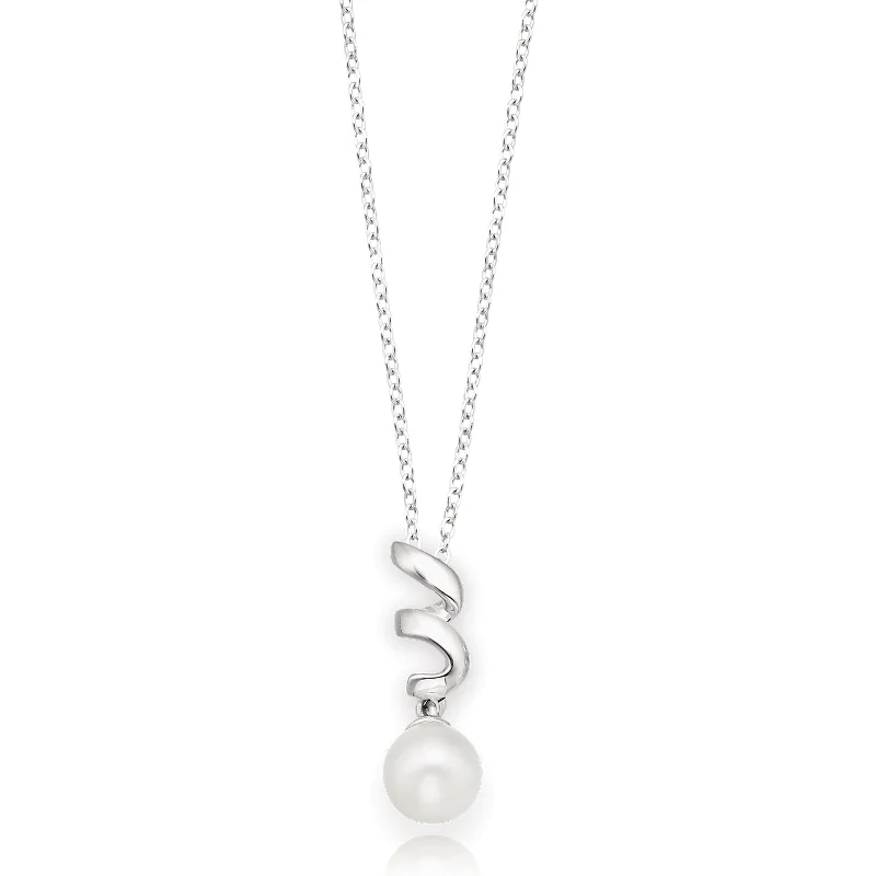 personalized zodiac birthstone necklace Sterling Silver 6mm Freshwater Pearls Pendant
