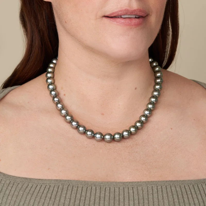 sapphire and diamond eternity ring 10.0-11.4 mm AAA Tahitian Round Pearl Necklace