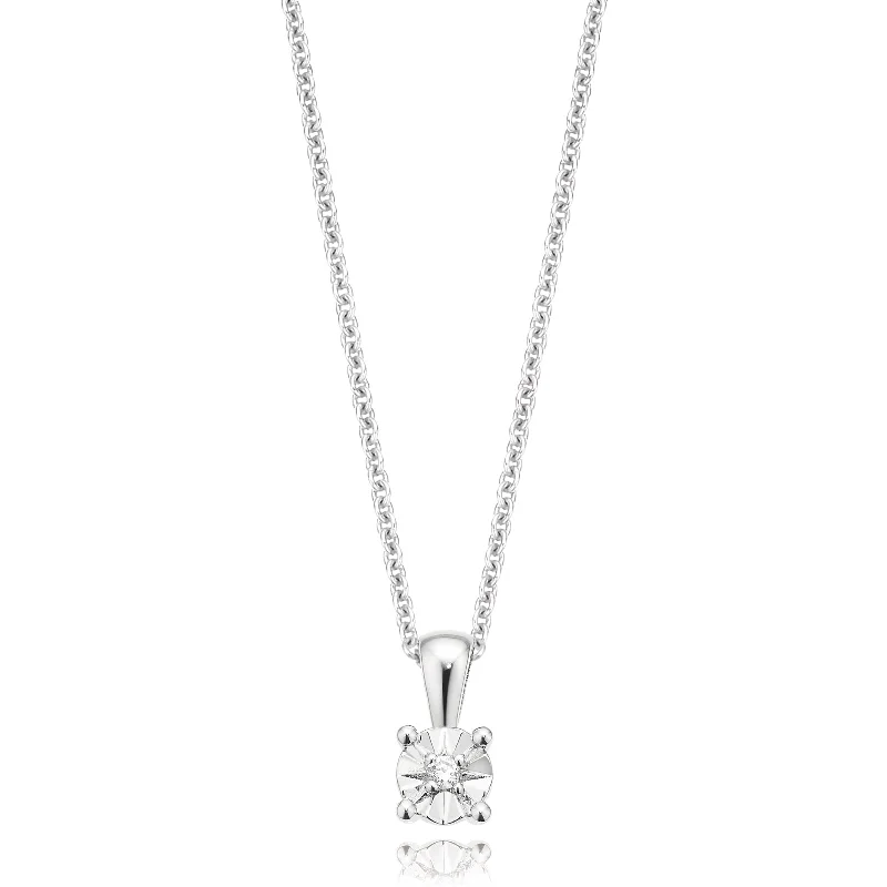 wedding anniversary diamond ring Sterling Silver Diamond Set Pendant