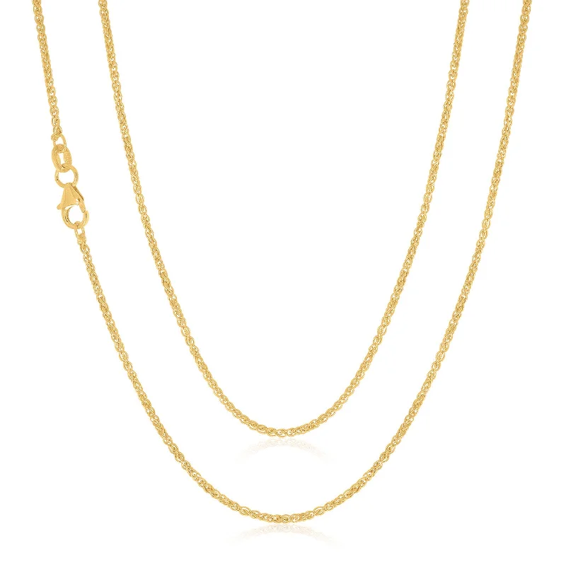 yellow sapphire engagement ring 9ct Yellow Gold Silver Filled 45cm Foxtail Chain