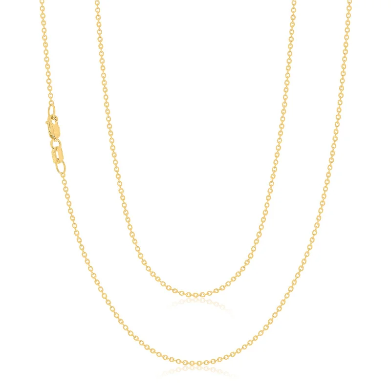 bold chunky cocktail ring 9ct Yellow Gold 45cm Cable Chain