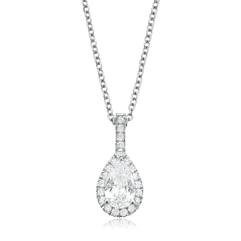 personalized couple’s keychain pendant Sterling Silver Adjustable Cubic Zirconia Necklace