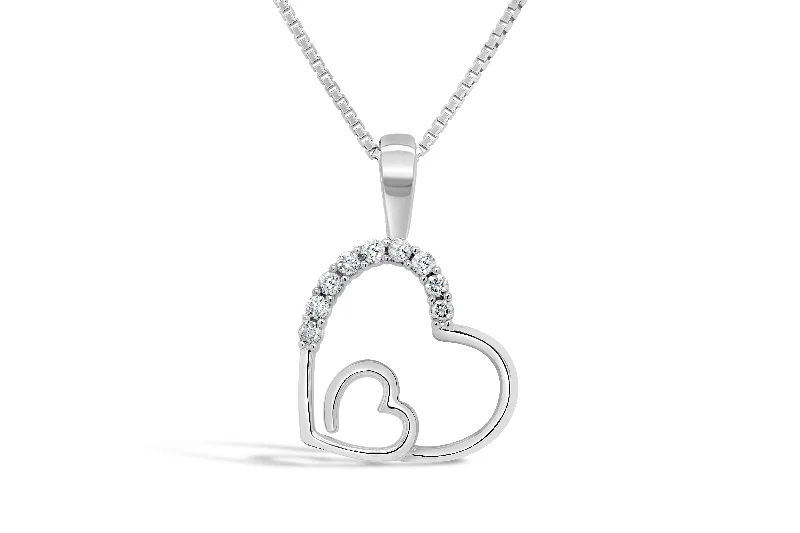 men’s black diamond cufflinks .13CT Diamond Heart Pendant