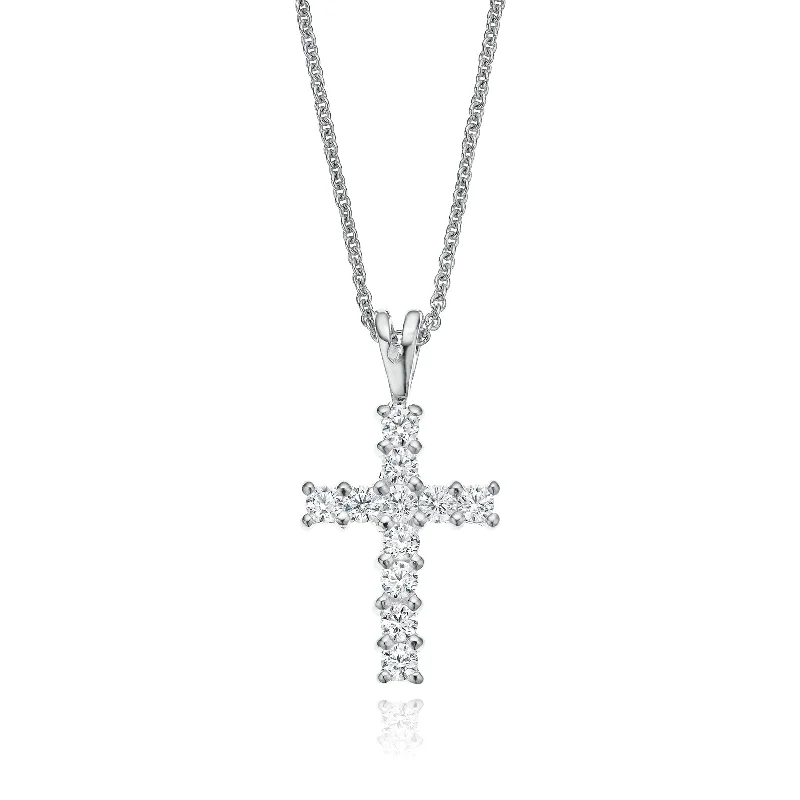 men’s hammered titanium ring Sterling Silver Cubic Zirconia Cross Pendant