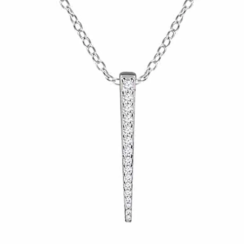 handmade braided leather necklace 14K White 1/4 CTW Polished Diamond Graduated 16-18" Bar Necklace
