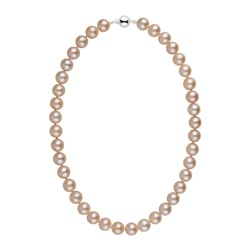 vintage sapphire necklace 10.0-11.0 mm 18 Inch AAA Pink to Peach Freshwater Pearl Necklace