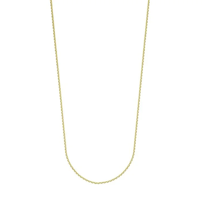 boho gold leaf ring 18 INCH YELLOW GOLD CABLE CHAIN