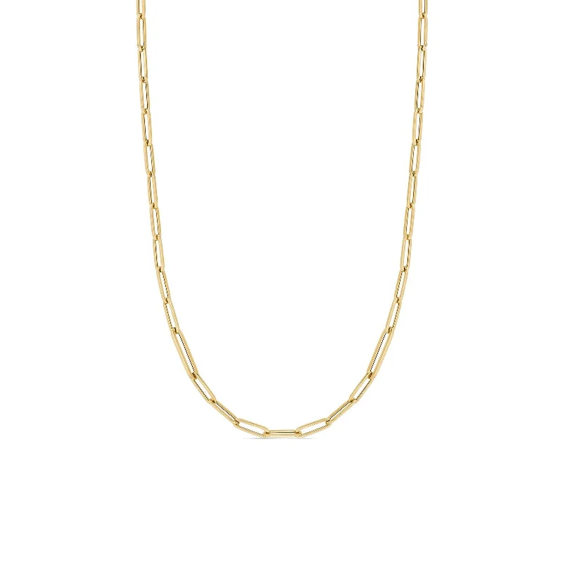 Celtic knot wedding band 18K Designer Gold Alternating Size Paperclip Link 34 Inch Chain