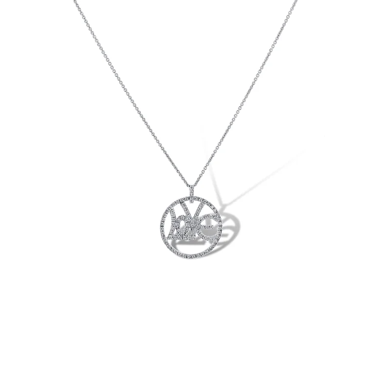 real ruby pendant necklace 18K White Gold Diamond "Love" Pendant Necklace With Chain real ruby pendant necklace 18K White Gold Diamond "Love" Pendant Necklace With Chain