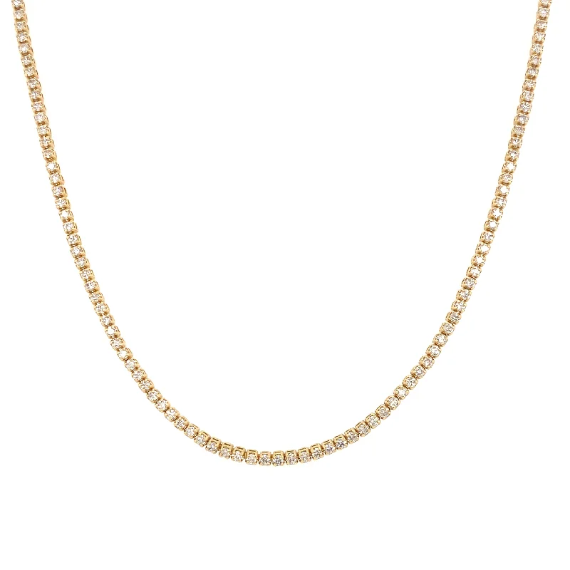 18K Yellow Gold Diamond Choker