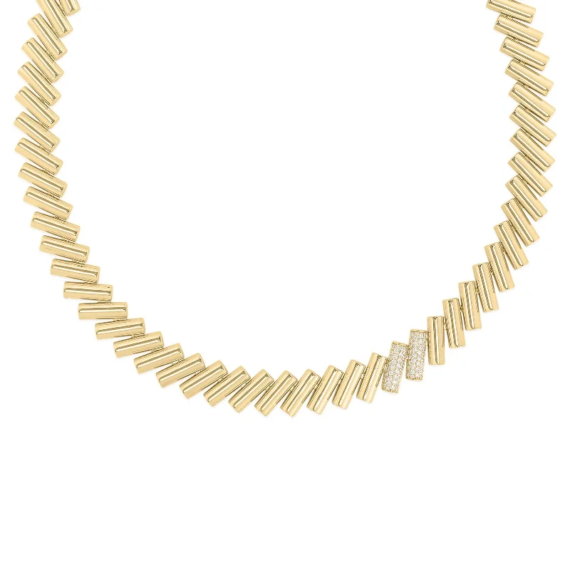 celestial constellation necklace silver 18K Yellow/White Gold Domino Diamond Accent Extended Chain