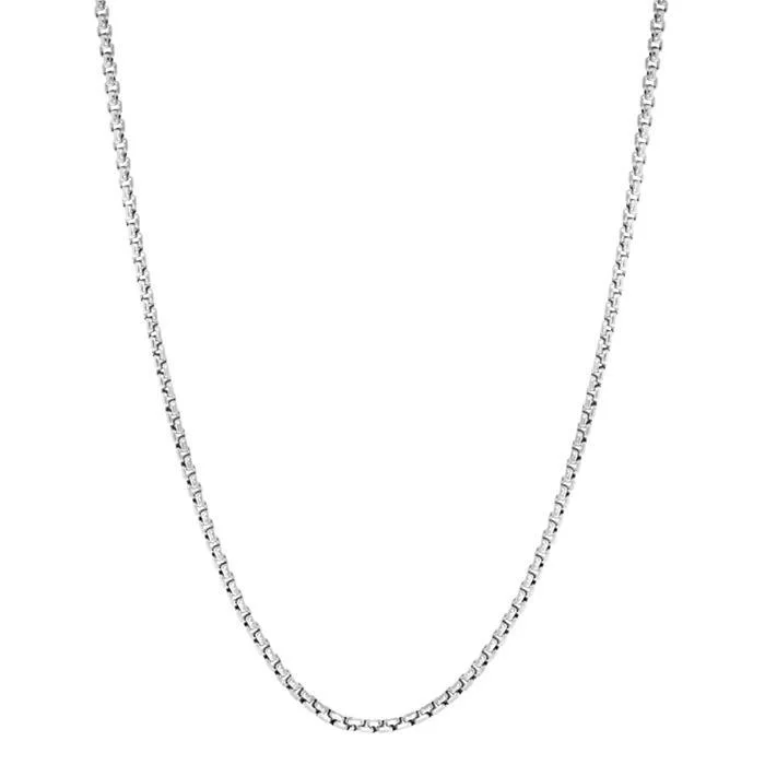 gold wedding band for men 20 INCH WHITE GOLD BOX CHAIN