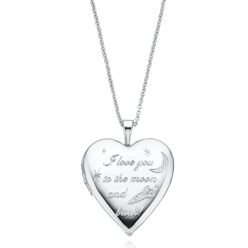 adjustable silver cuff bracelet Sterling Silver 20mm Fairy-tale Heart Locket Pendant