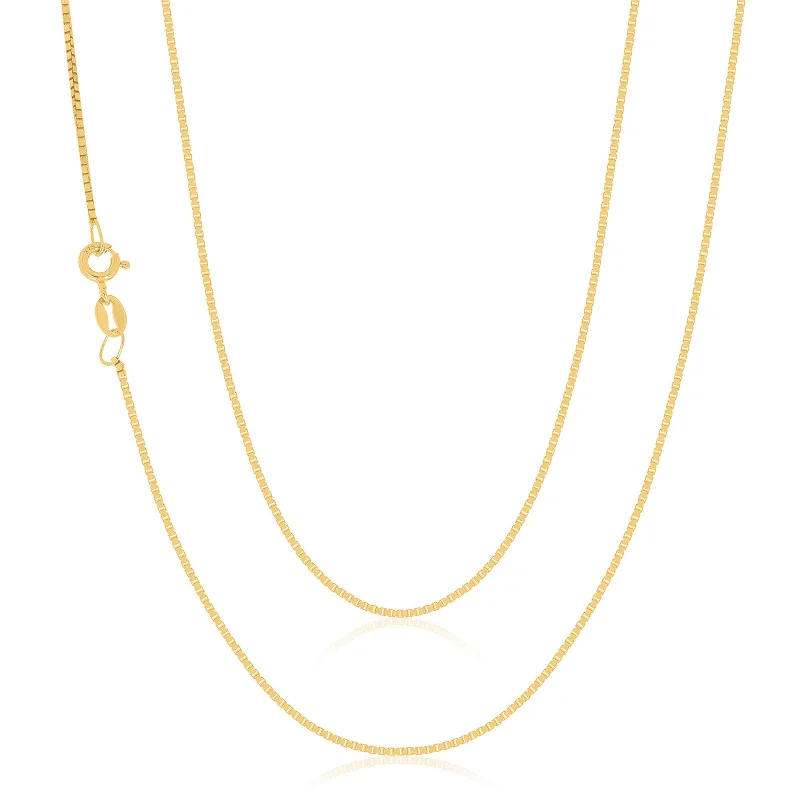 vintage-style diamond halo ring 9ct Yellow Gold 45cm Box Chain
