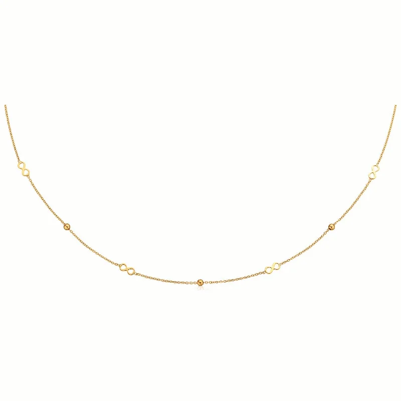 celestial galaxy planet earrings 9ct Yellow Gold  42 cm Infinity Necklace