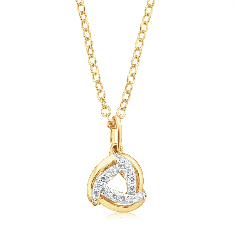vintage rose-cut diamond ring 9ct Yellow Gold 0.10 carat tw of Diamonds Pendant