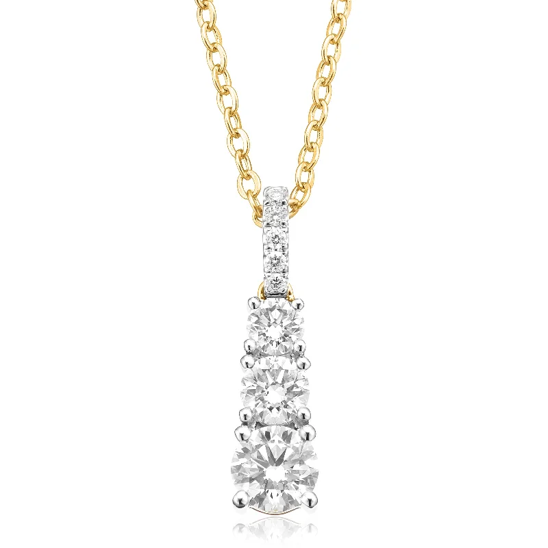 white opal engagement ring Celebration 9ct Yellow Gold Round Brilliant Cut 1 Carat tw of Certified Lab Grown Diamonds Pendant