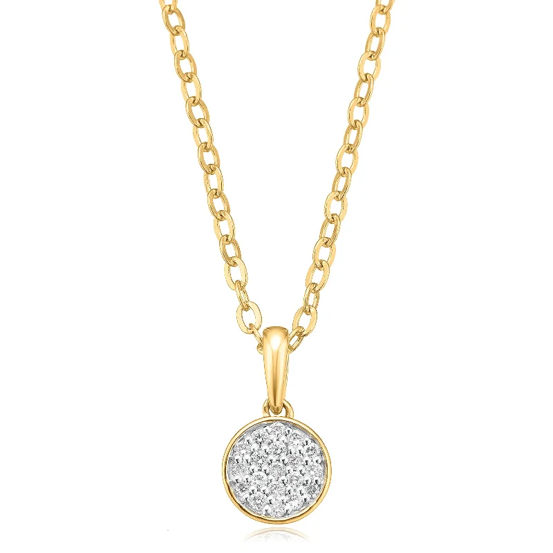 natural jade ring Celebration 9ct Yellow Gold with Round Brilliant Cut 0.10 CARAT tw of Lab Grown Diamond Pendant