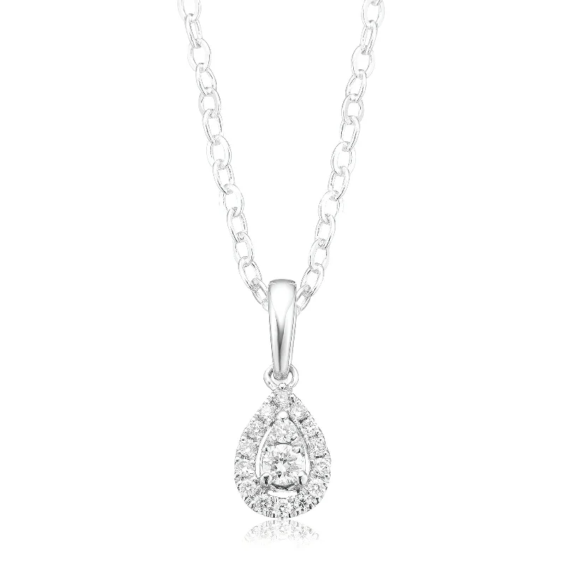 modern geometric silver ring Celebration Sterling Silver with Round Brilliant Cut 0.14 CARAT tw of Lab Grown Diamond Pendant