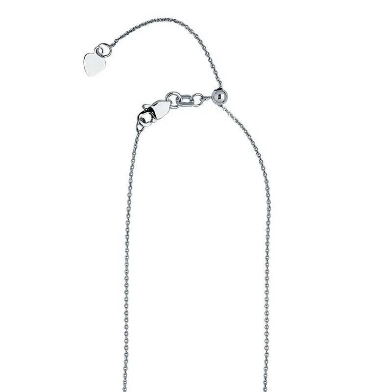vintage diamond drop necklace 22'' WHITE GOLD CHAIN