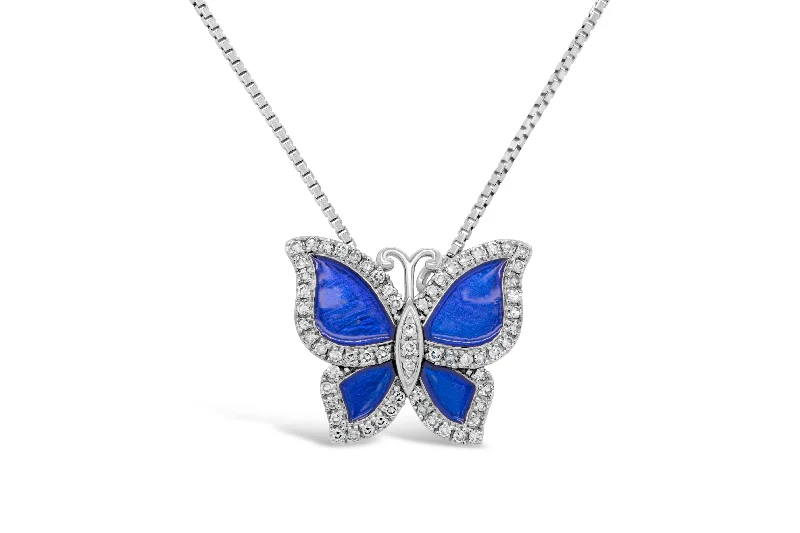 emerald gemstone earrings .25CT Diamond Butterfly Pendant