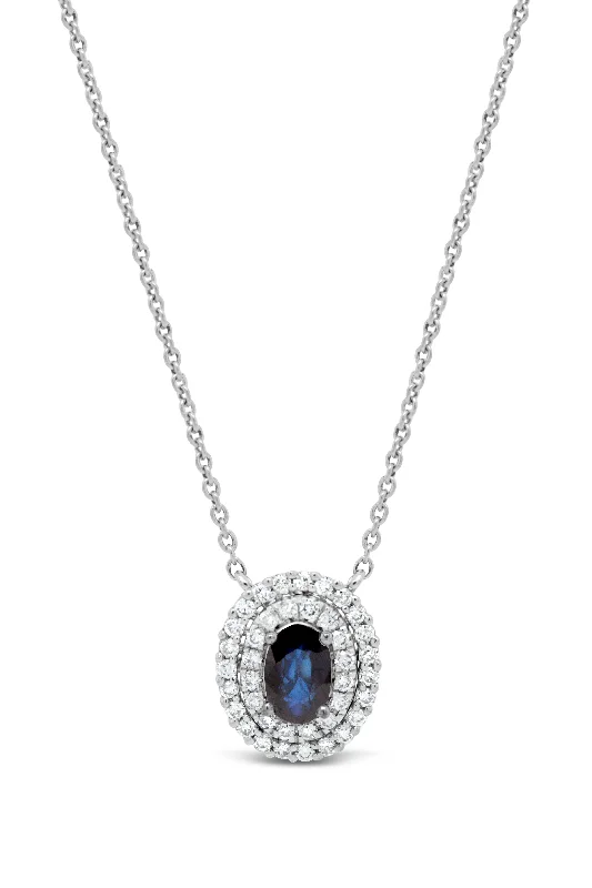 genuine amber pendant necklace .27CT Double Halo Sapphire Necklace