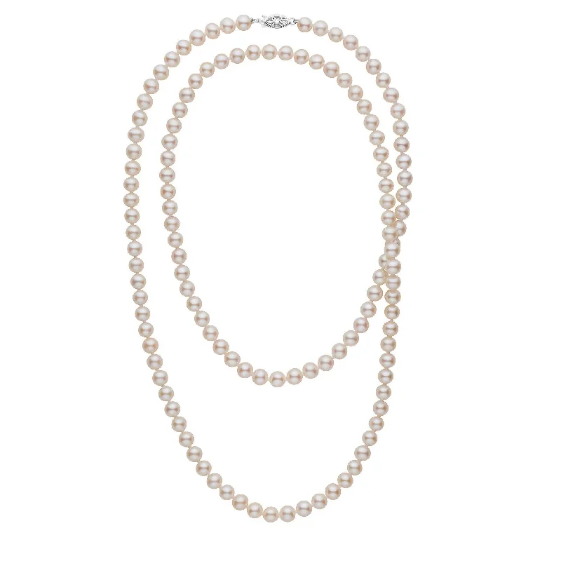 round-cut blue sapphire earrings 35-inch 6.5-7.0 mm AAA White Freshwater Pearl Necklace