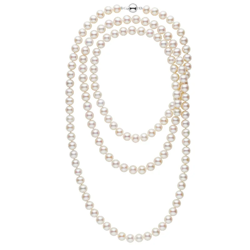 black and gold wedding band 52-inch 8.5-9.5 mm AAA White Freshwater Pearl Necklace
