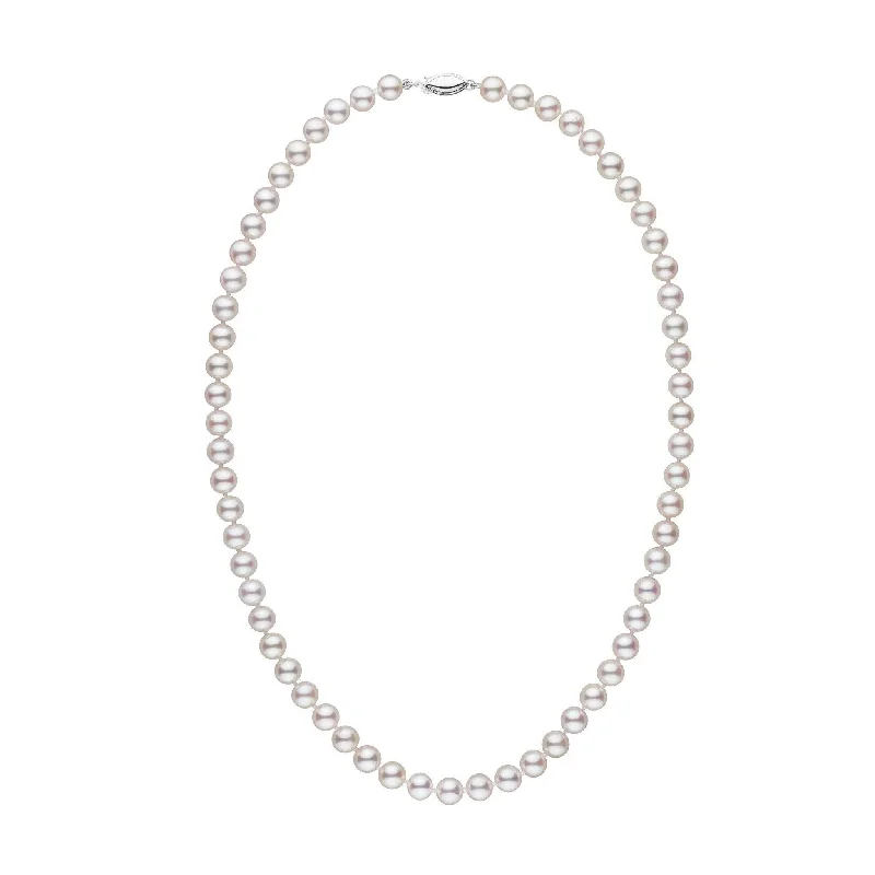 bold statement cuff bracelet 6.5-7.0 mm 18 Inch AAA White Akoya Pearl Necklace