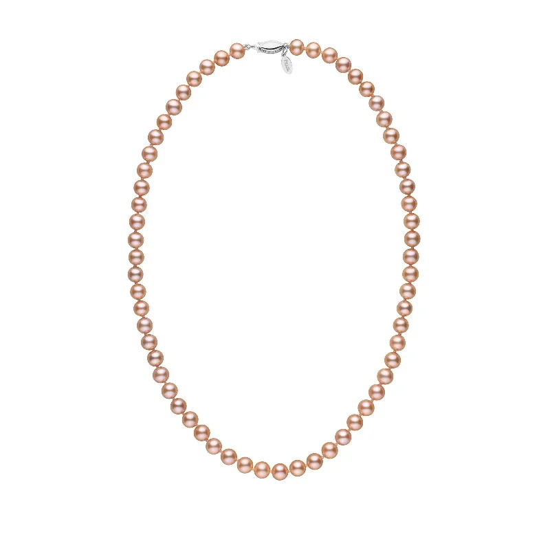 opal gemstone halo ring 6.5-7.0 mm 18 Inch Pink to Peach Freshadama Freshwater Pearl Necklace
