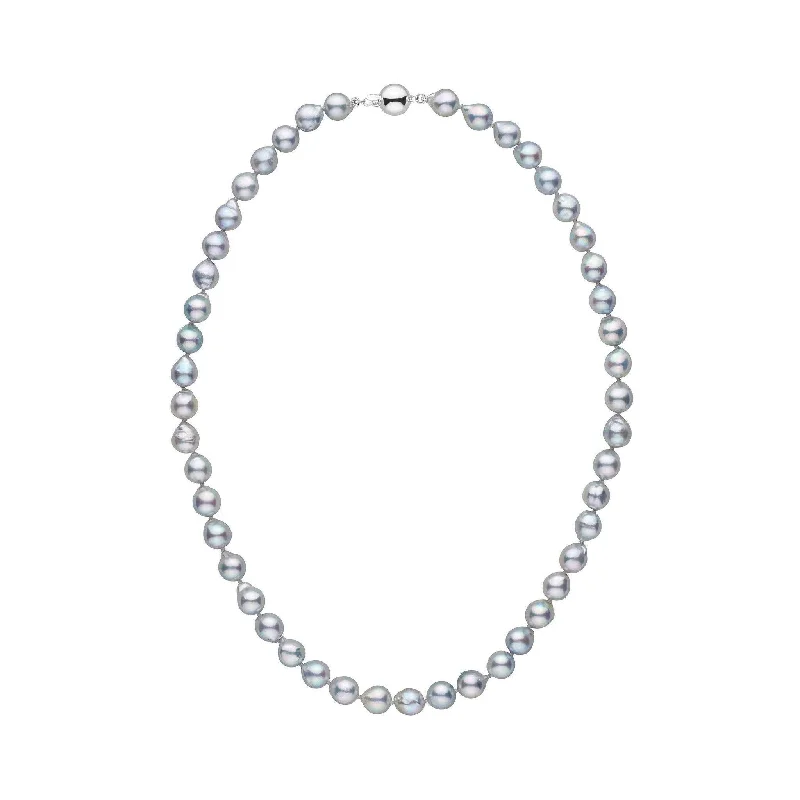 moonstone engagement ring boho 7.0-7.5 mm 16 Inch Silver-Blue Akoya Baroque Pearl Necklace