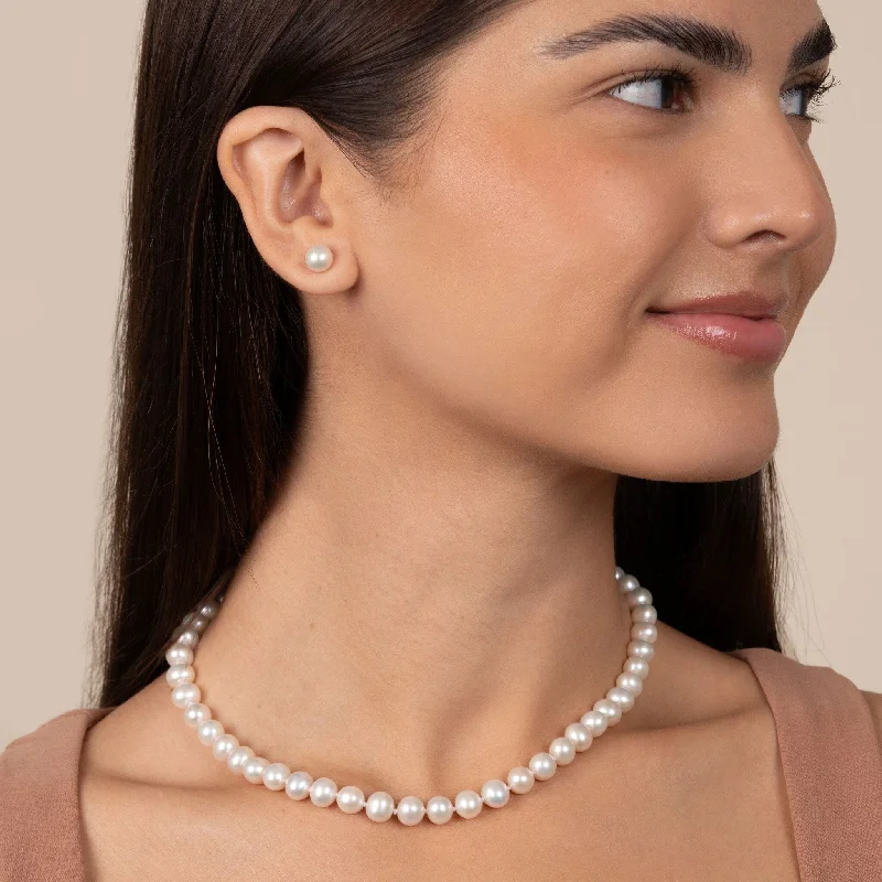 minimalist sapphire drop necklace 7.5-8.0 mm 16 Inch AA+ White Freshwater Pearl Necklace minimalist sapphire drop necklace 7.5-8.0 mm 16 Inch AA+ White Freshwater Pearl Necklace